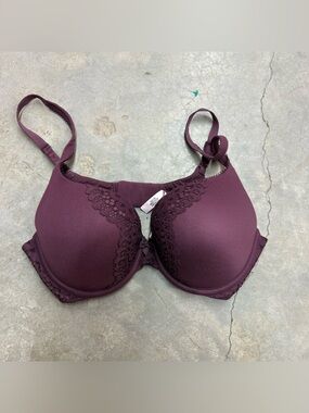 Victoria's Secret Plum Lace-Trim T-Shirt Bra